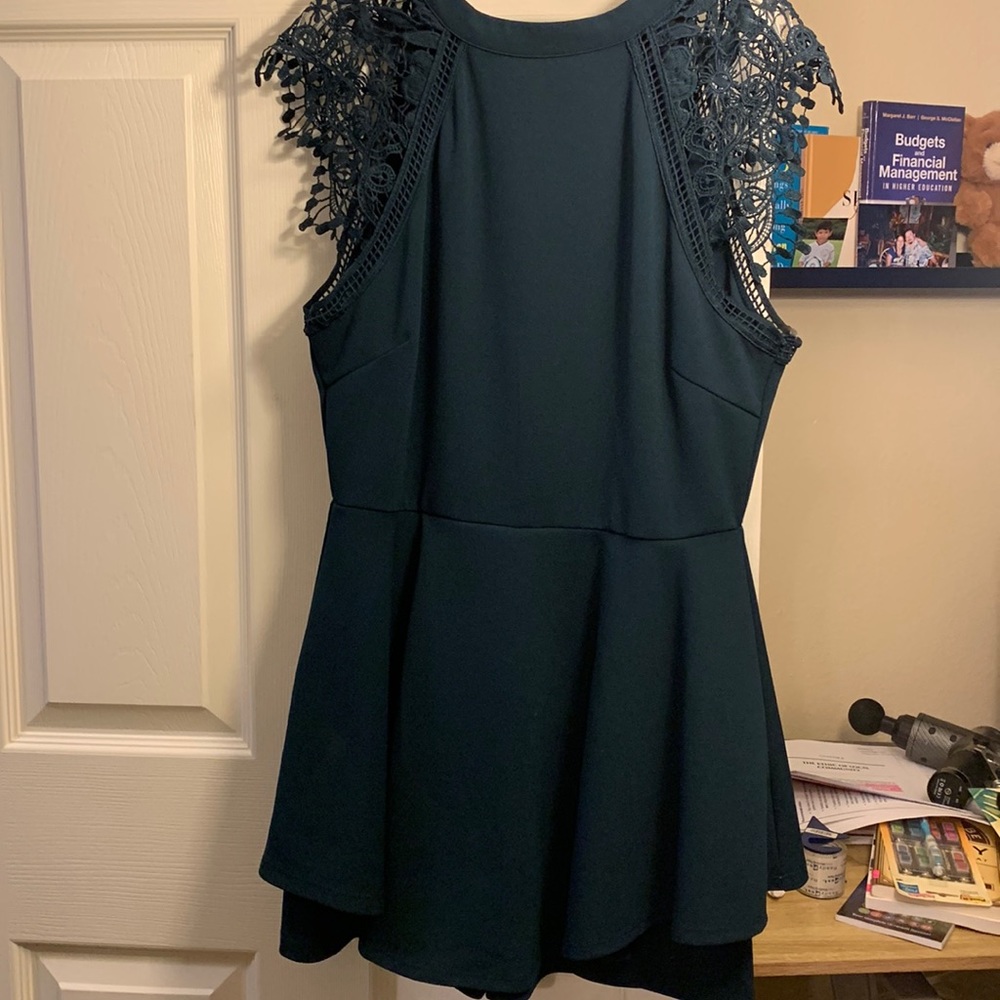 Large dark teal romper dress! 🔥